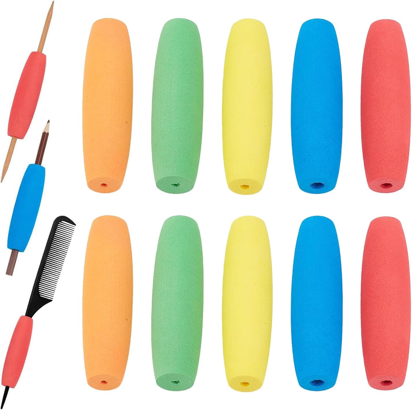 Foam Grip Tubing - colourful foam sleeves for utensils and pens